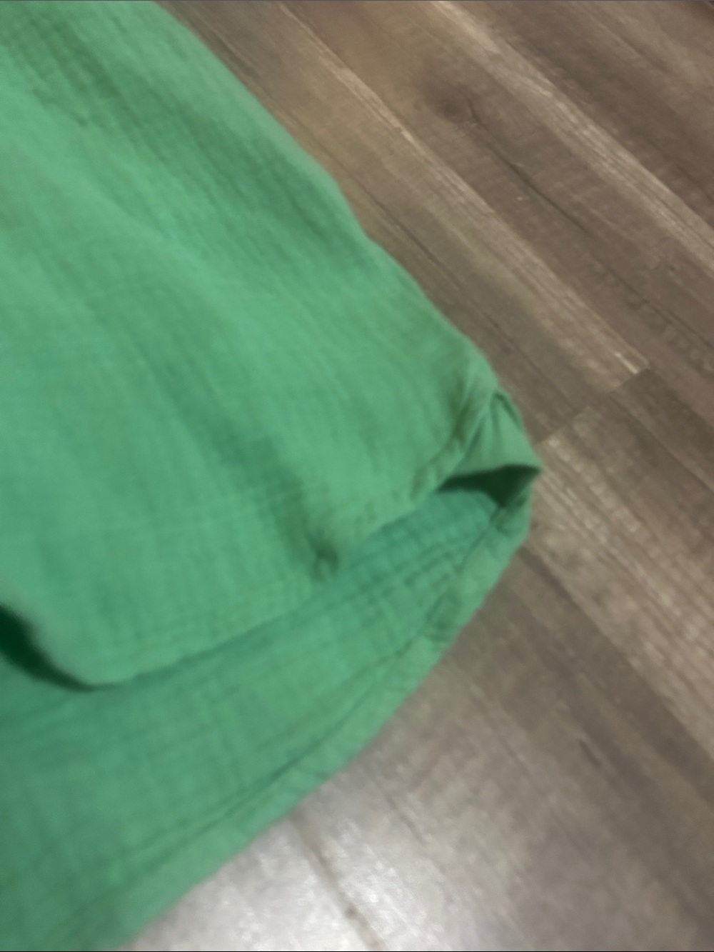 beachlunchlounge Women’s Shirt Green Lightweight Button-Front 100% Cotton - XL - Picture 7 of 8